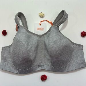 Panache Gray Power 5021 Underwire High Impact Bra 40DD NWT